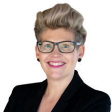 This is a picture of Rebecca Pinkstone a speaker at the conference